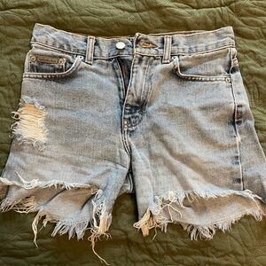 Calvin Klein Jeans Light Blue Distressed Shorts